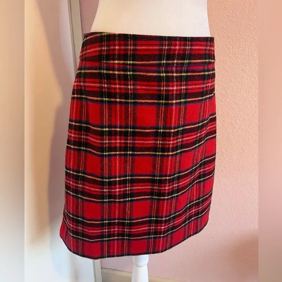 Red Tartan Plaid Skirt with broken zipper* NWT - Picture 10 of 14